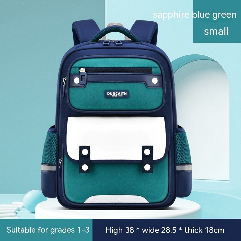 Schoolbag British Style Large Capacity Portable Burden Alleviation