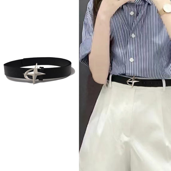 Cross Star Buckle Women's Belt