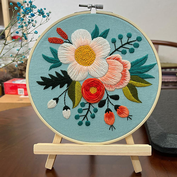 DIY Floral Embroidery Kit