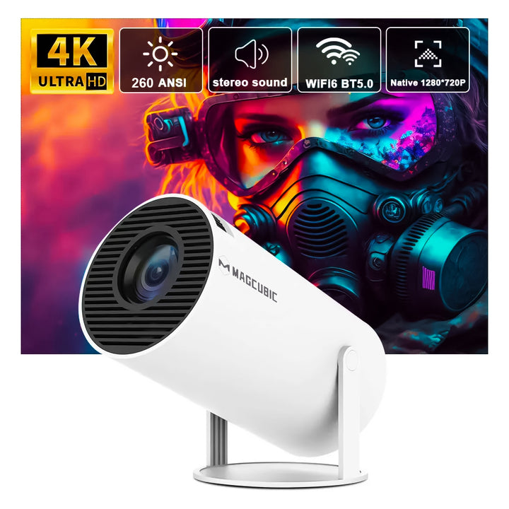 4K WiFi6 Portable Home Cinema Projector