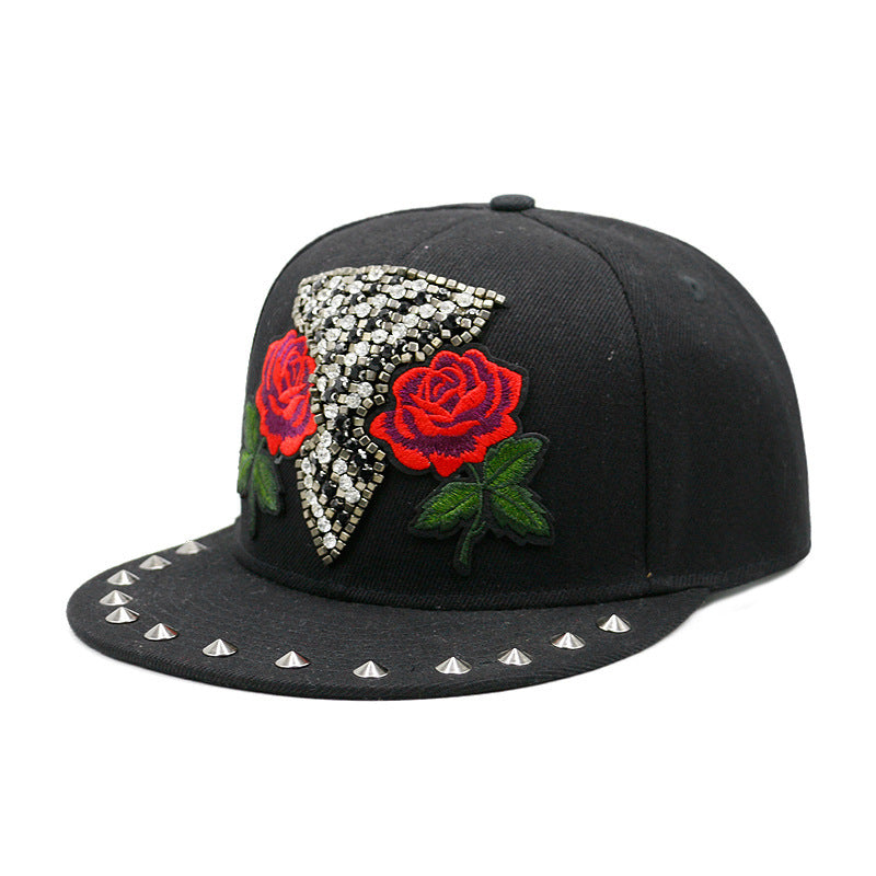 European And American Harajuku Style Hat Nail Cross Skull Rivet