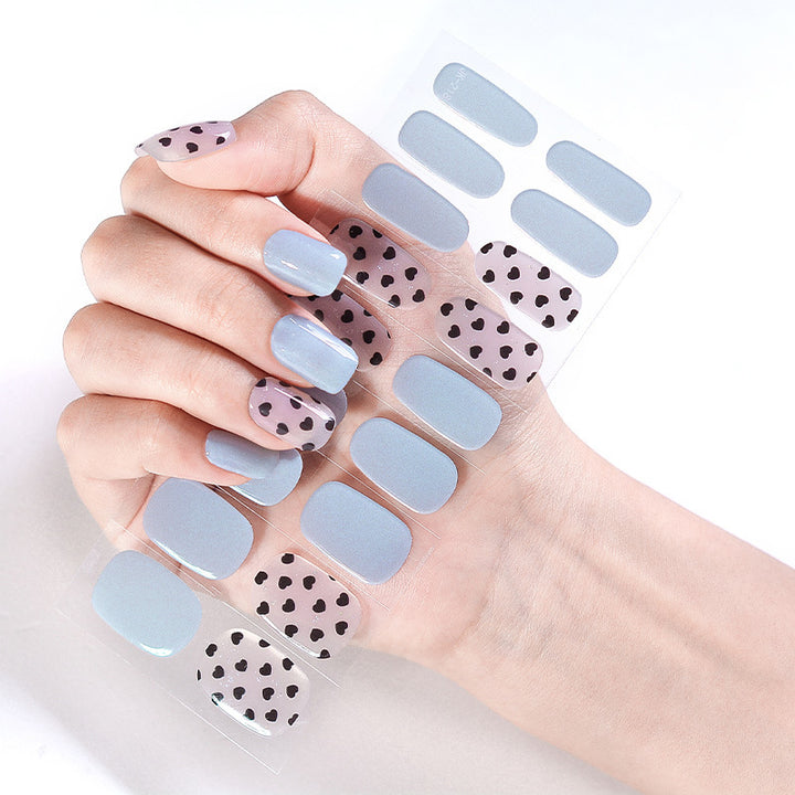 Internet Celebrity Semi-baked Gel Nail Sticker Waterproof And Durable 3d Paper Patch