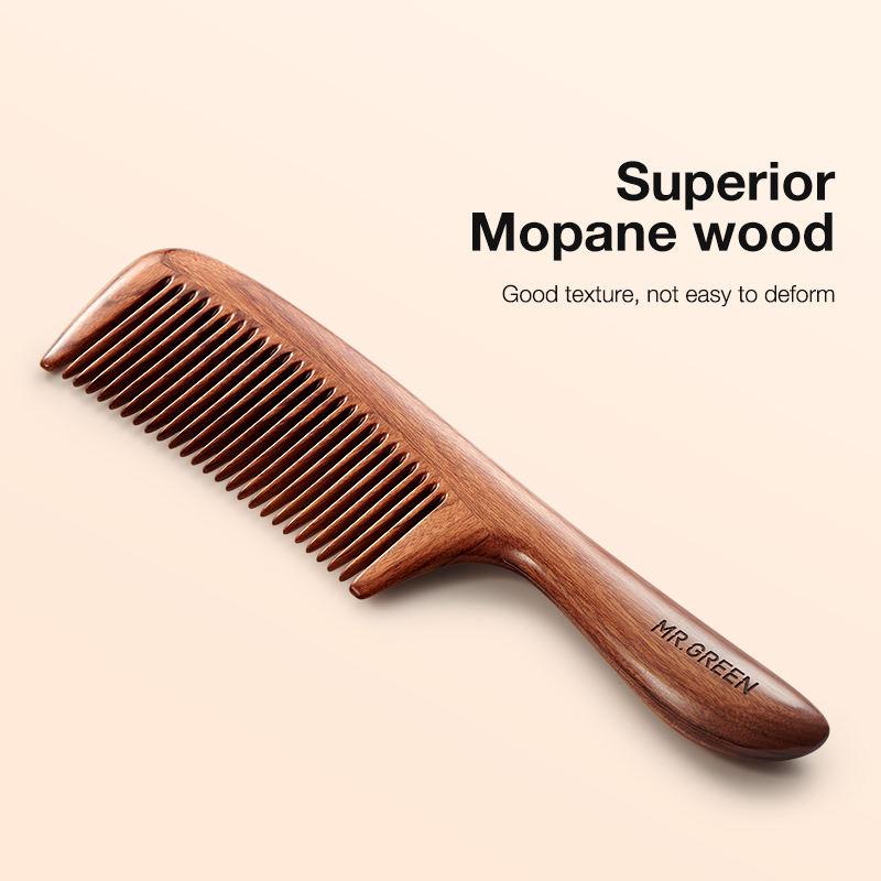 Natural Wooden Fine Tooth Comb for Hair Care and Scalp Massage