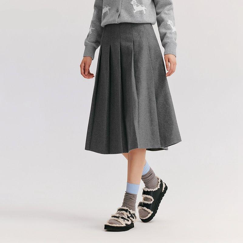 A-Line Pleated Skirt