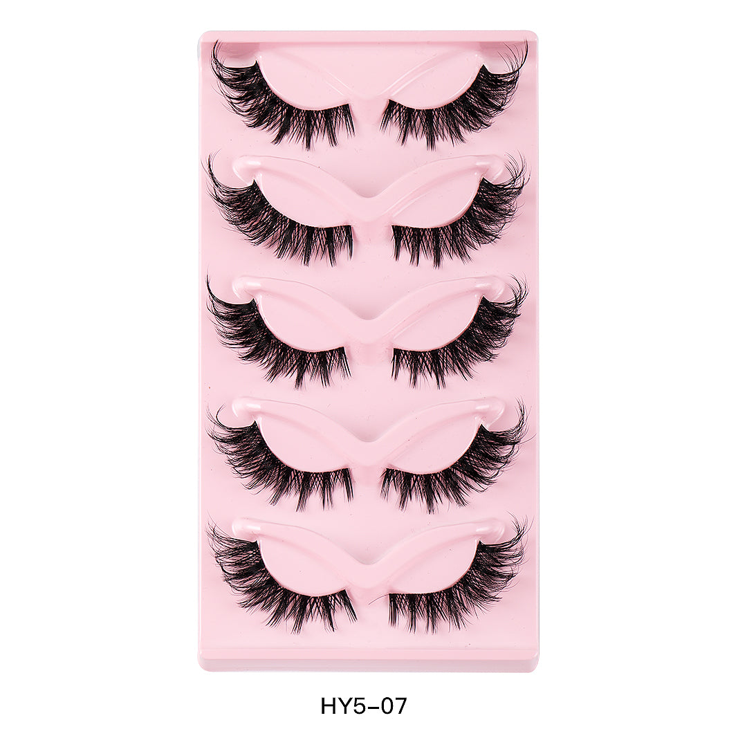 5 Pair 3D Cat Eye Fox Eye Lashes