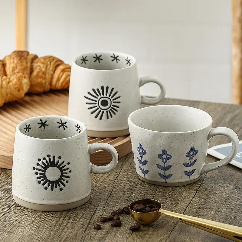 Japanese Hand-Painted Ceramic Coffee Mug