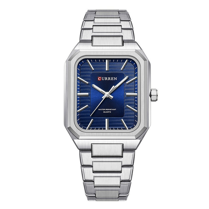 Men's Fashion Steel Band Business Square Quartz Watch