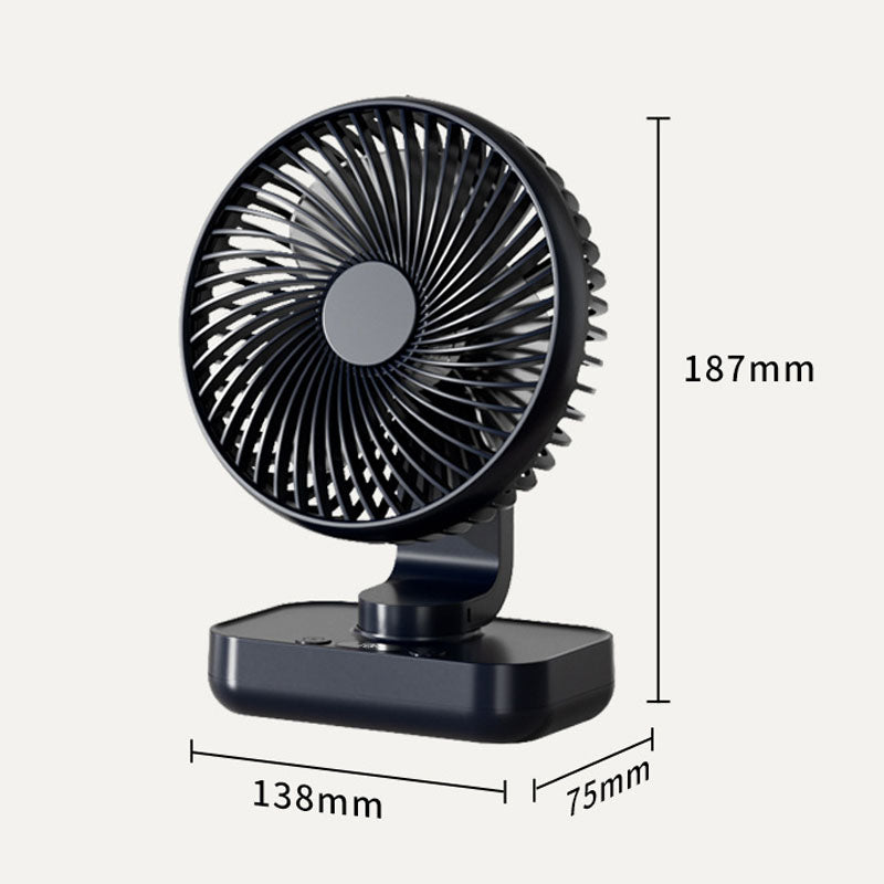 Portable Rechargeable USB Desk Fan with 4 Speeds