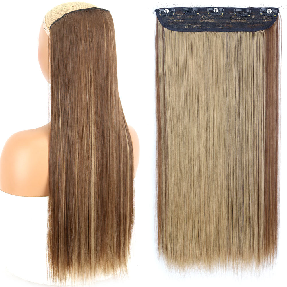 Synthetic Long Straight Hair Clips-in Extensions