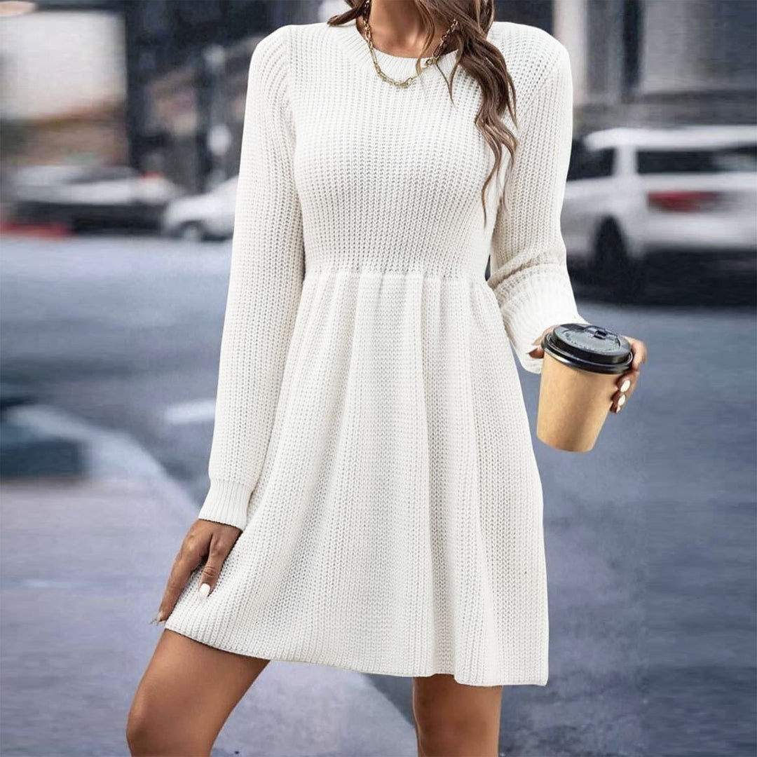 Fashion Personality Solid Color Dress Women