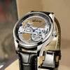 Color: Silver Black Leather