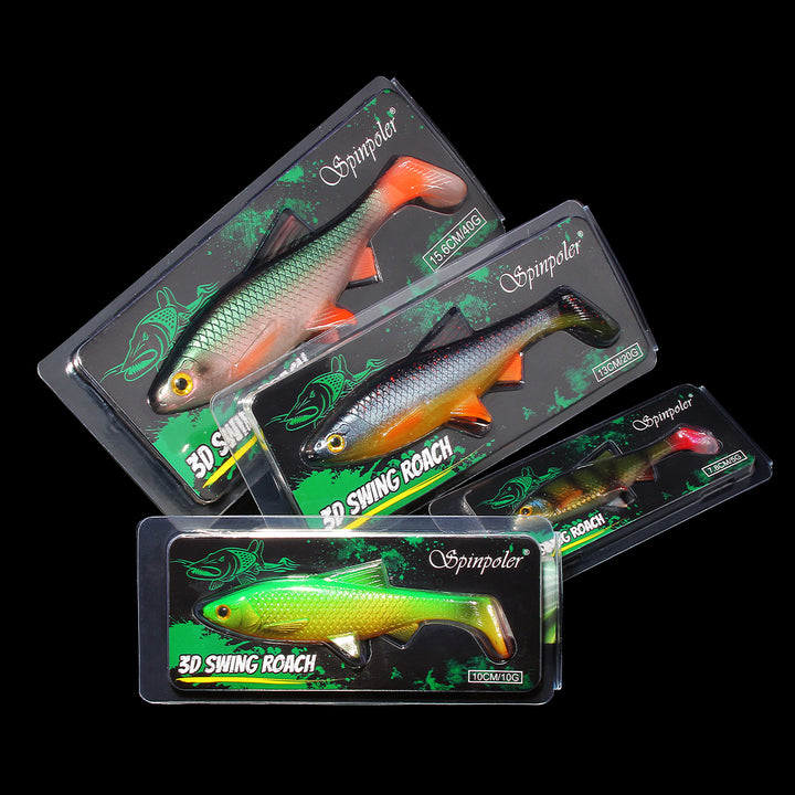 3D River Roach Paddle Tail Fishing Lure