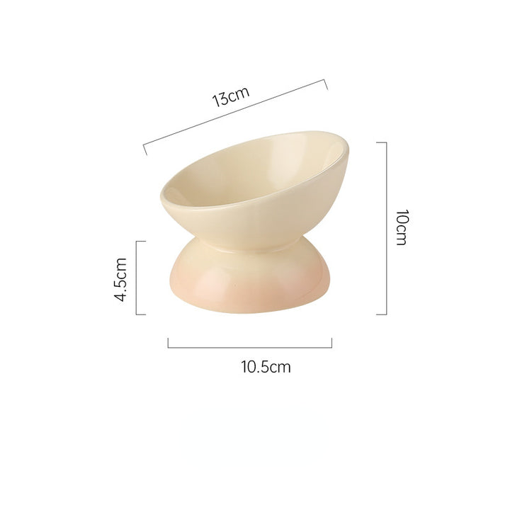 Gradient Ceramic Cat Bowl