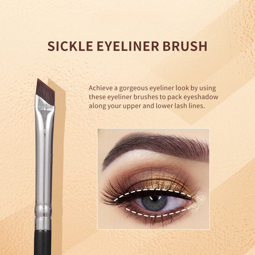 Angled Precision Eyeliner Brush Set