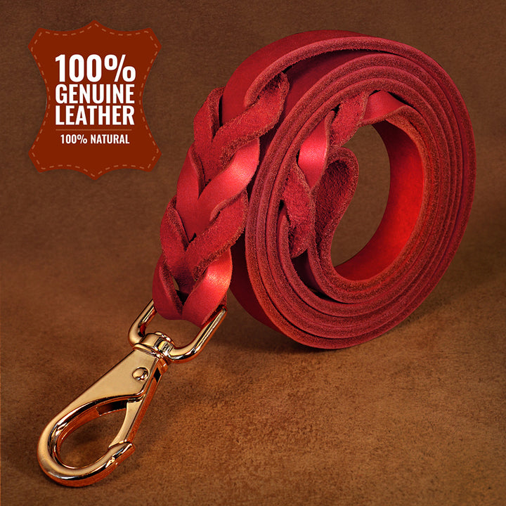 1.5m Genuine Leather Dog Leash