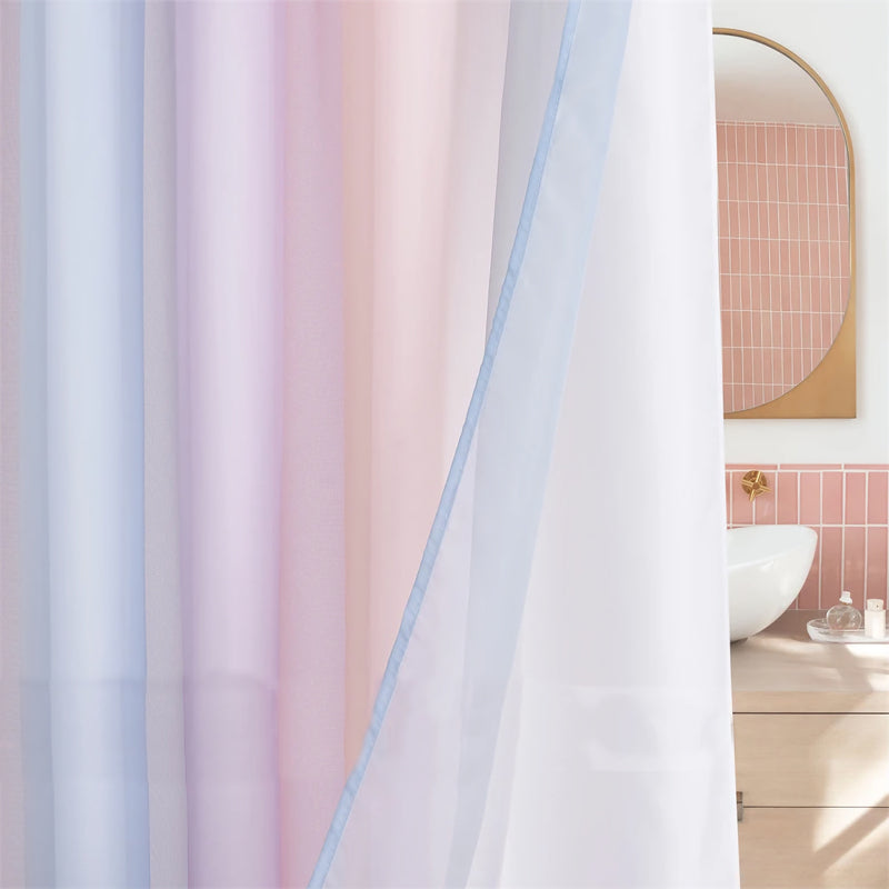 Gradient Double Layer Shower Curtain