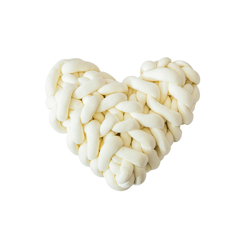 Heart-Shaped Decorative Knot Cushion