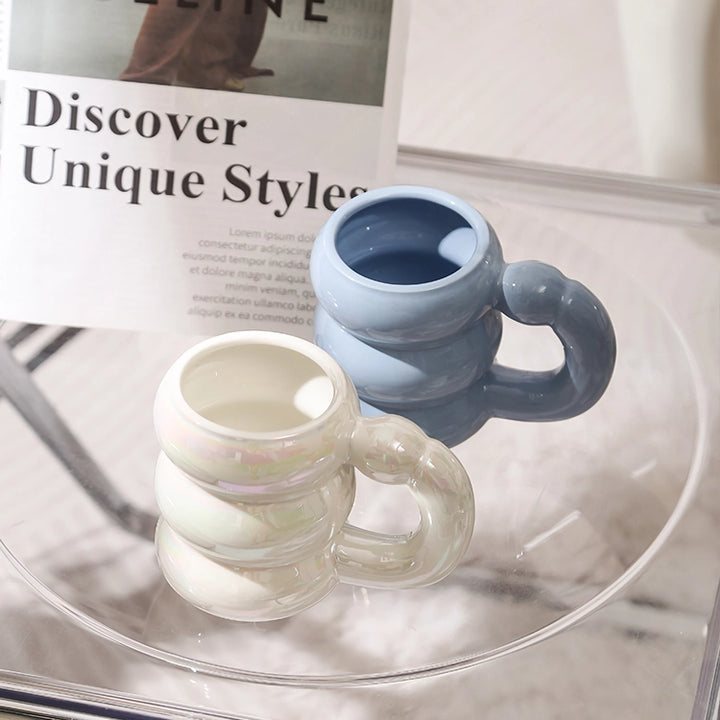 Cute Ceramic Circle Bubble Coffee Cup