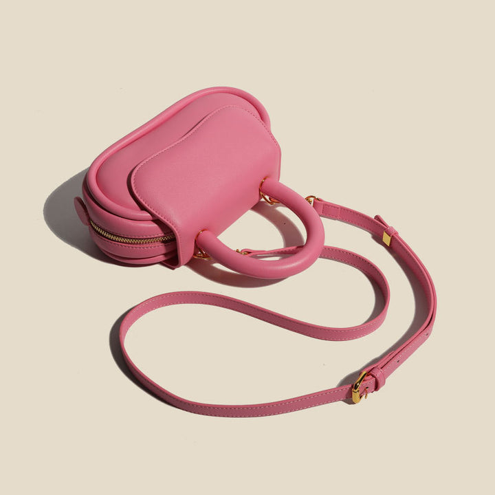 Genuine Leather Macaron Soft Handbag