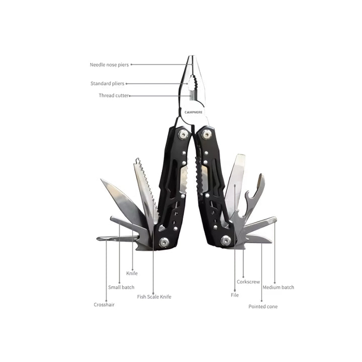 Compact Outdoor Multitool Folding Survival Knife & Pliers