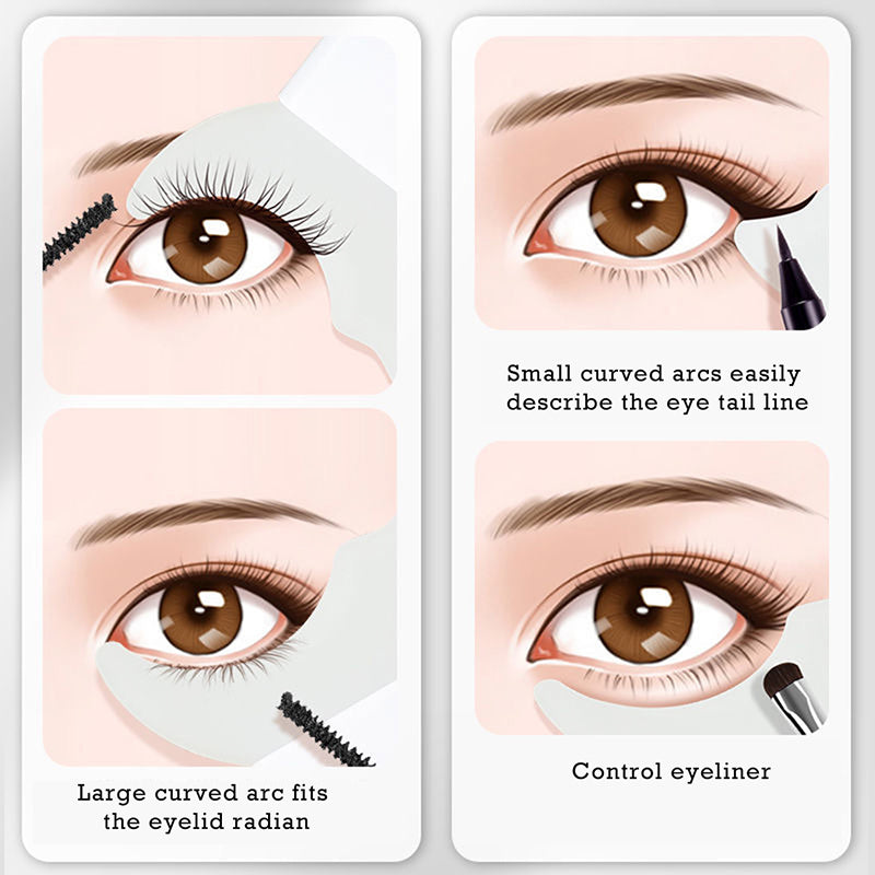 Multifunctional Eyelash and Eyeliner Stencil Guide Tool