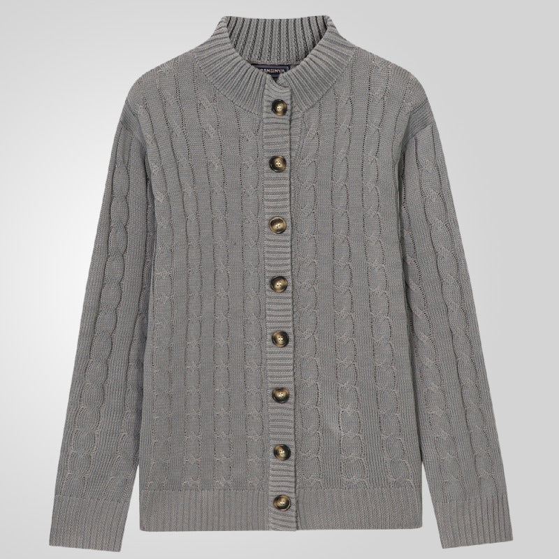 European And American Leisure Stand Collar Sweater Coat