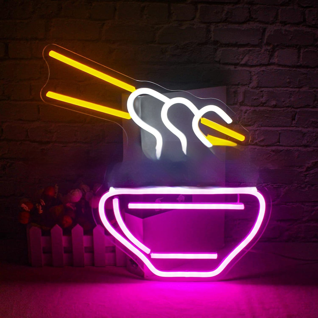 Noodle-Bowl LED Neon-Style Decorative Light