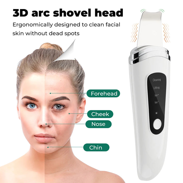 Ultrasonic Skin Scrubber for Deep Cleansing and Exfoliation