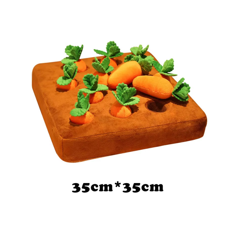 Interactive Plush Carrot Snuffle Mat Chew Toy