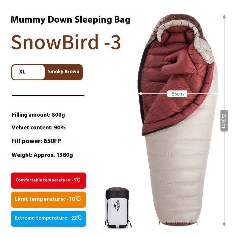 High Down Feather Comfortable Warm Sleeping Bag