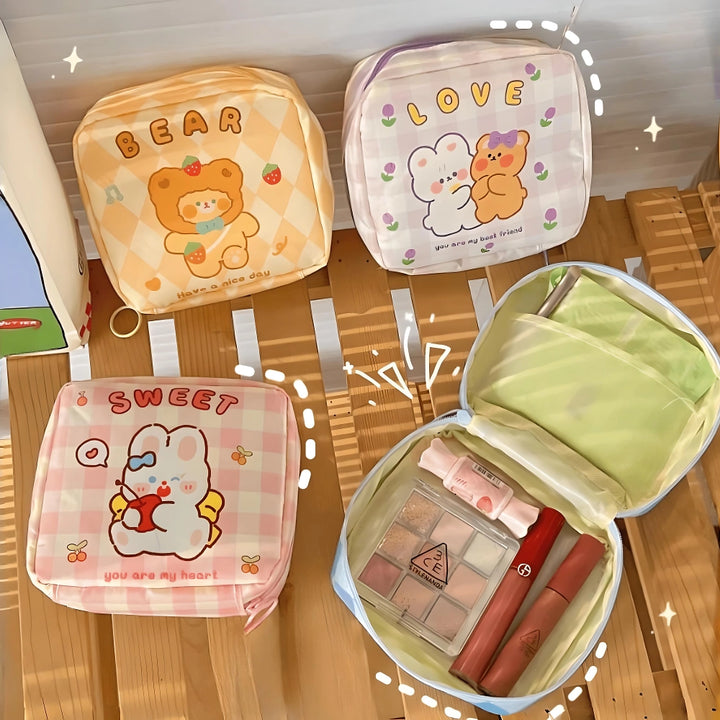 Women’s Mini Canvas Cosmetic Bag Set