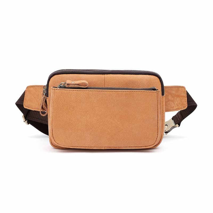 Men Waist Bag Pack Casual Functional Money Phone Belt Bag Male Unisex Sling Bag For Belt Leather Hip Bag Chest Phone Purse