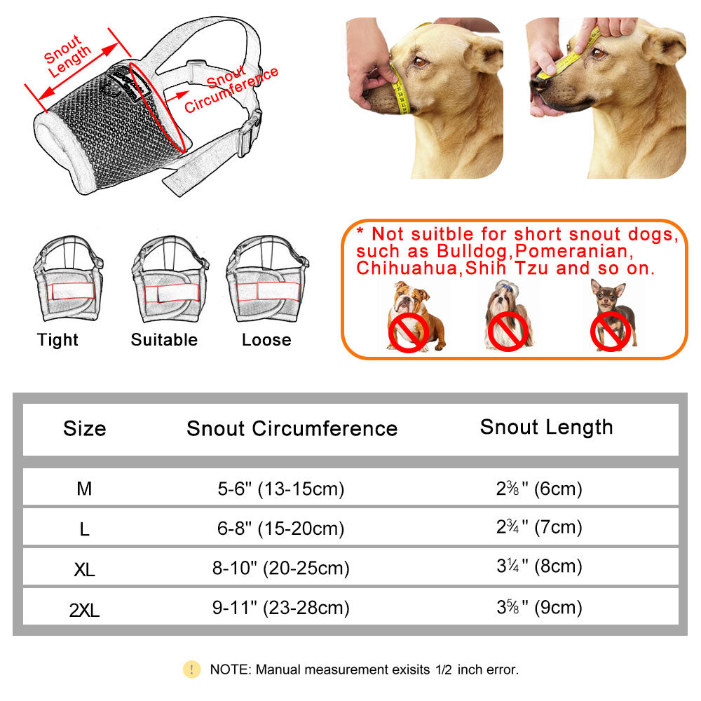 Breathable Mesh Dog Muzzle