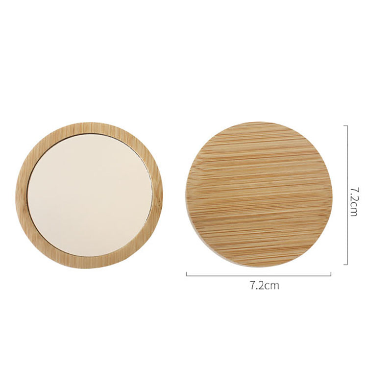 Pure Wooden Portable Mini Makeup Mirror