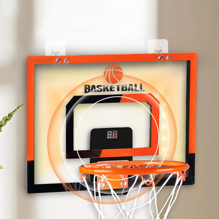 Wall-Mounted Breakaway Basketball Hoop with Electronic Score Counter