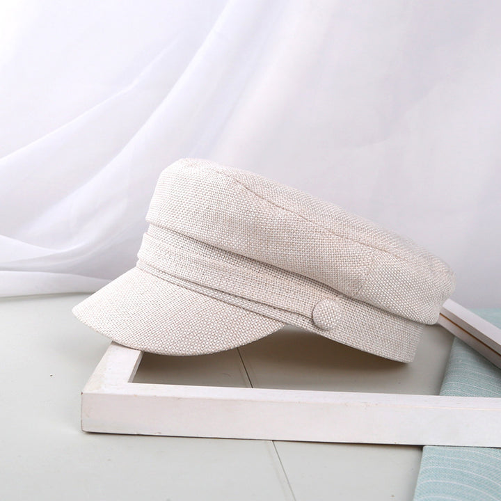 Autumn Linen Military Hat