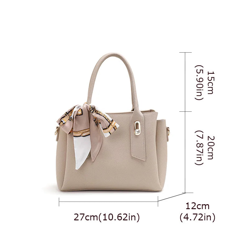 Genuine Leather Top Handle High-Capacity Fashion Handbag