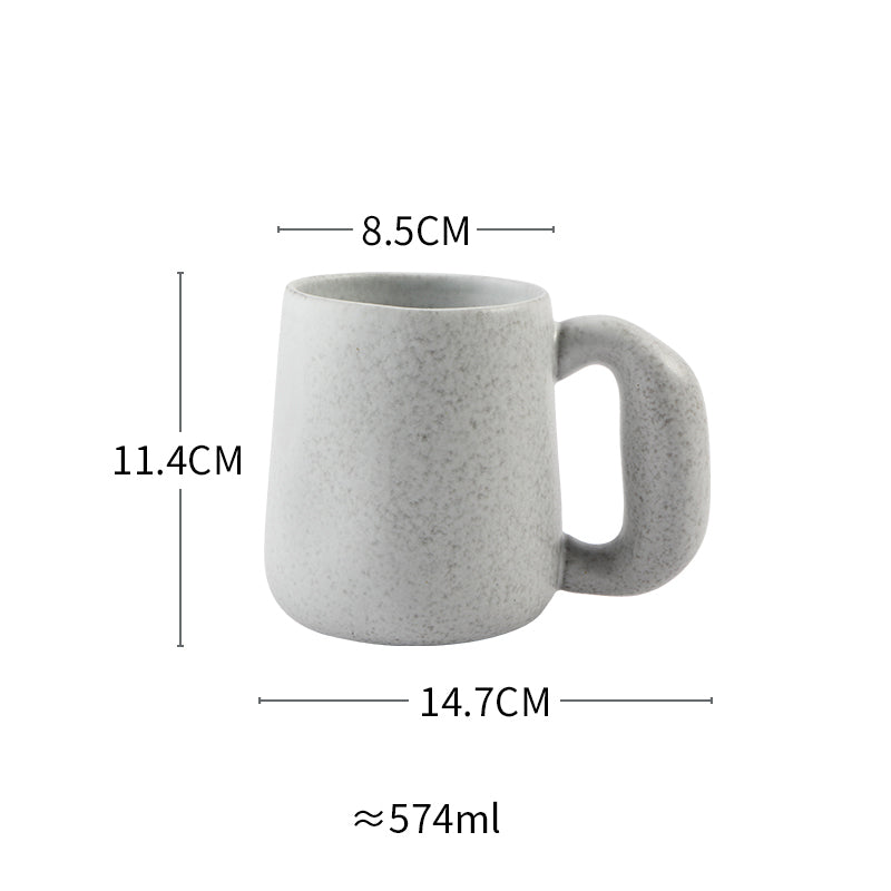 Handcrafted Stoneware Retro Coffee Mug