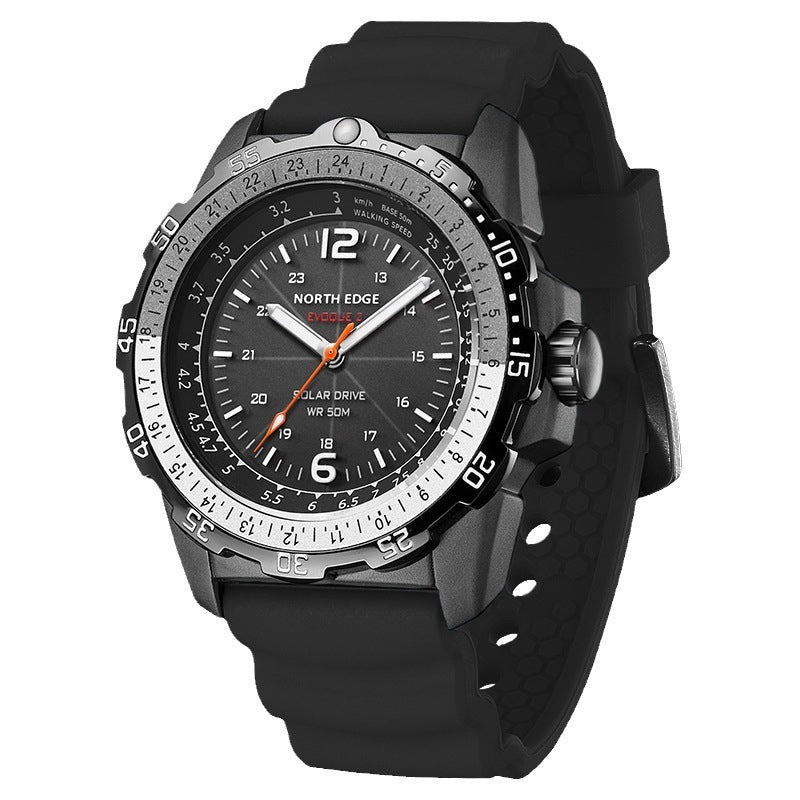 Outdoor Sports Waterproof Solar Rechargeable Watch Eco-Drive Luminous Long Endurance Swimming Men's Speed Measurement