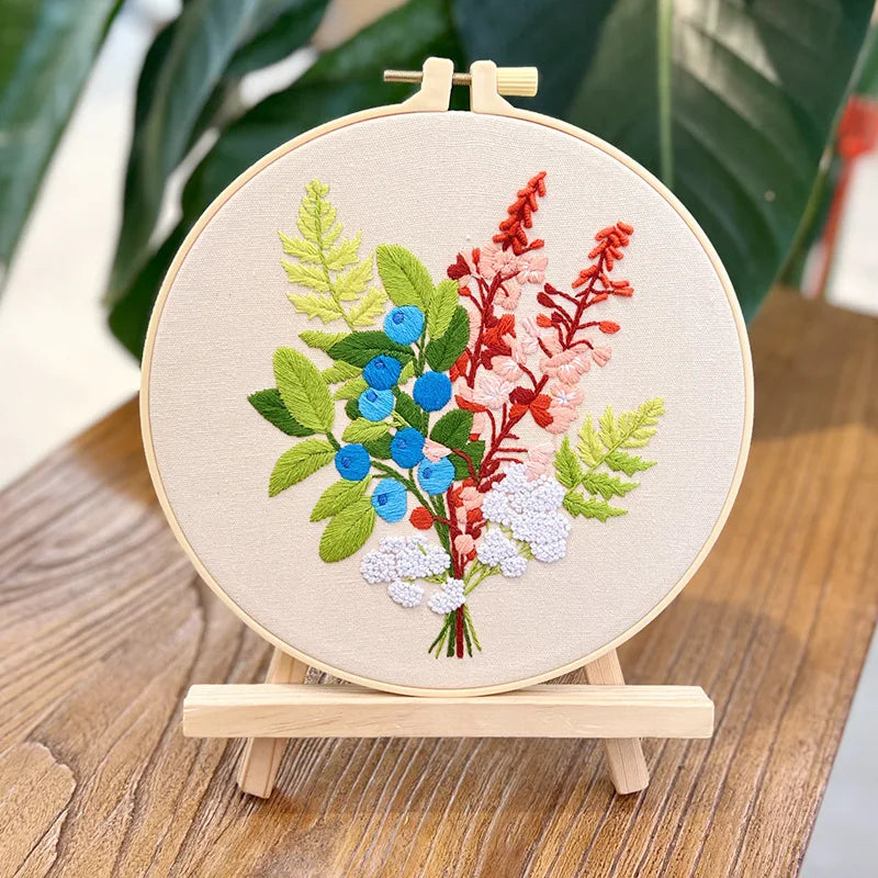 Flower Embroidery Kit for Beginners