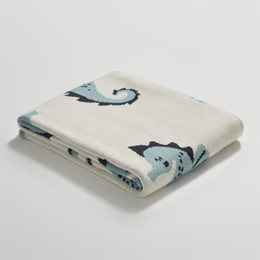 Cute Sea Horse Cotton Blanket