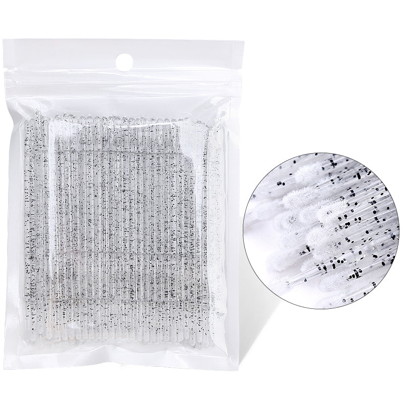 50pcs Crystal Disposable Micro Brush Lash Removing Wands for Eyelash Extension