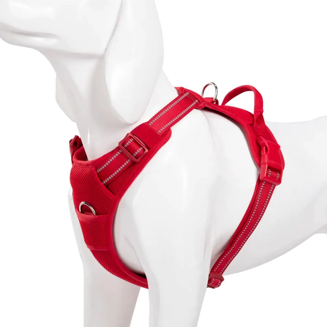 Reflective Nylon Pet Harness - Comfortable, Breathable, Explosion-Proof Outdoor Dog Harness for All Breeds