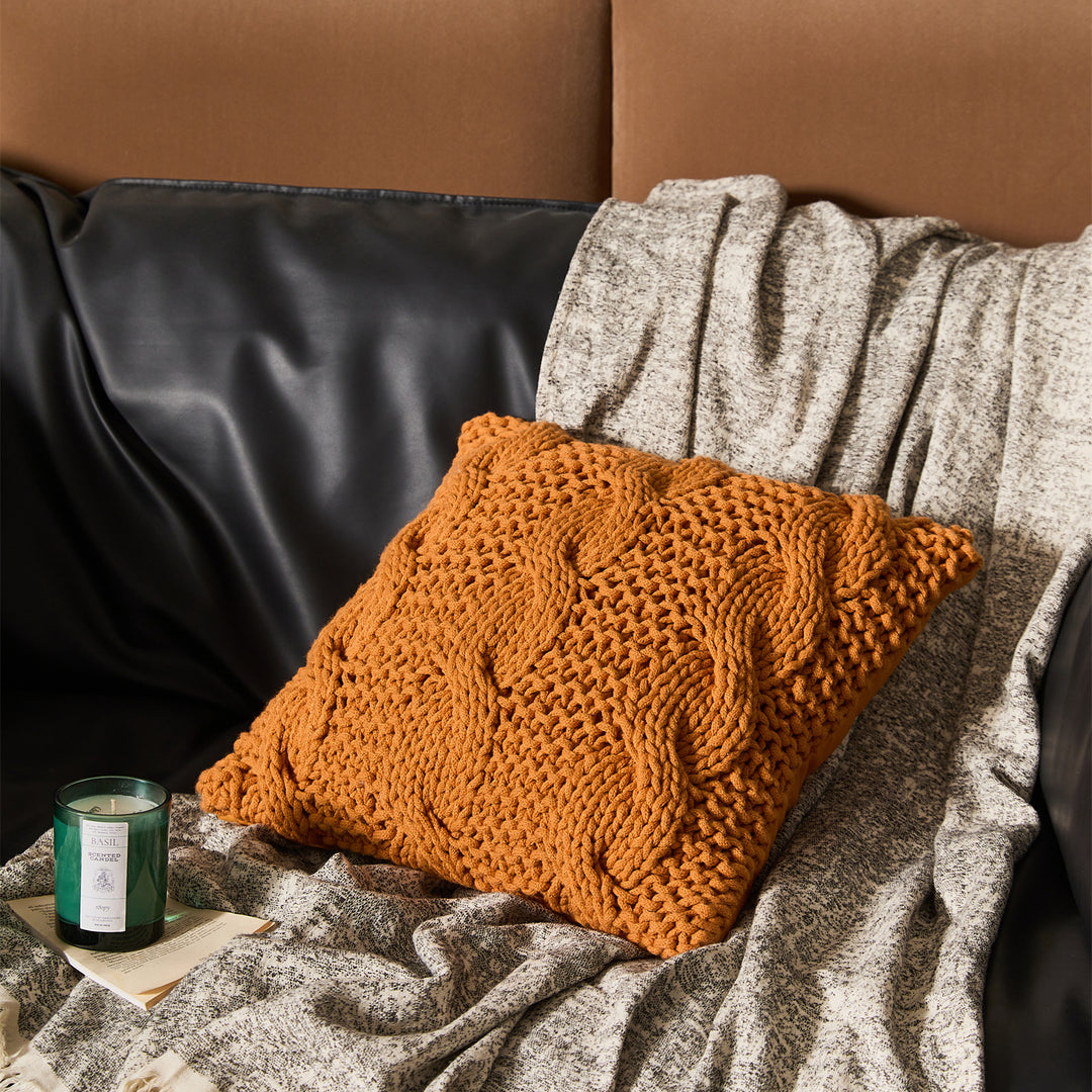 Luxury Chunky Knit Throw Pillow for Comfort and Style