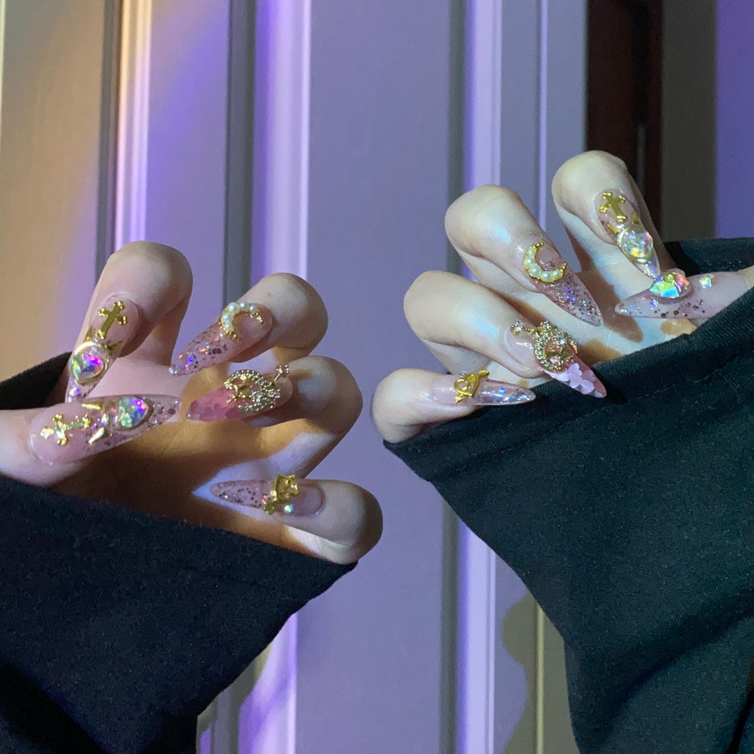 Warrior-Style Press-On Nails, 10-Piece Set