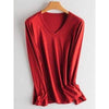 Color: Red V neck