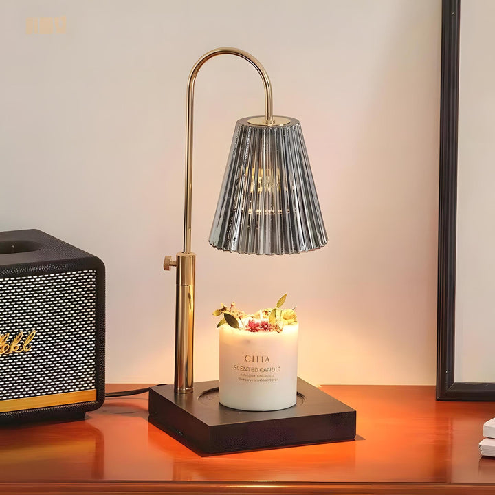 Retro Candle Warmer Lamp with LED Dimming Aromatherapy