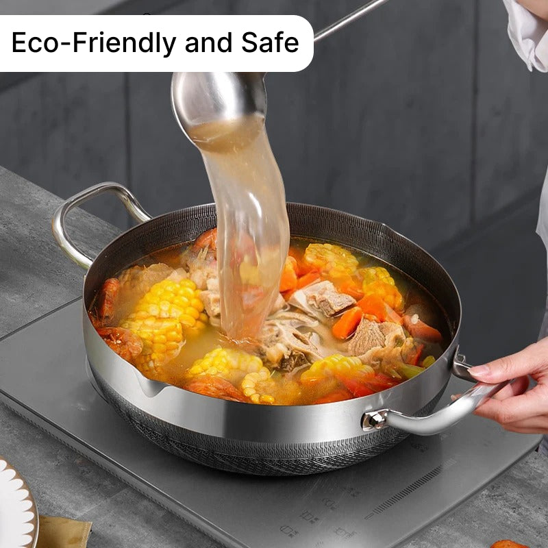 Stainless Steel Non-Stick Frying Pan with Lid