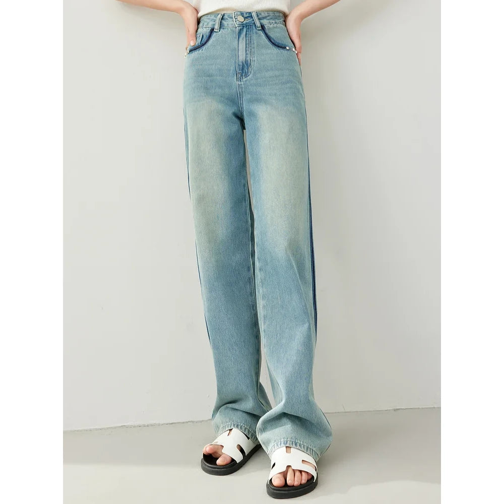 High Waist Wide Leg Baggy Jeans for Women