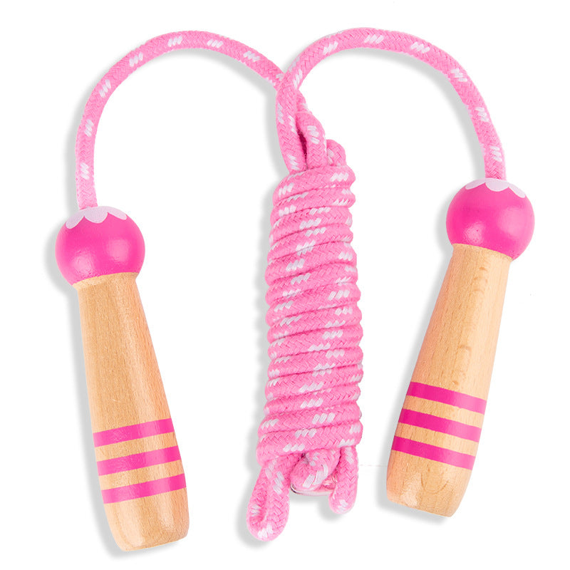 Adjustable Wooden Cartoon Skipping Rope for Kids